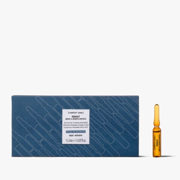 Comfort Zone RENIGHT BRIGHT & SMOOTH AMPOULE skaistinamasis ir glotninamasis koncentratas ampulėse veidui, 7 x 2 ml
