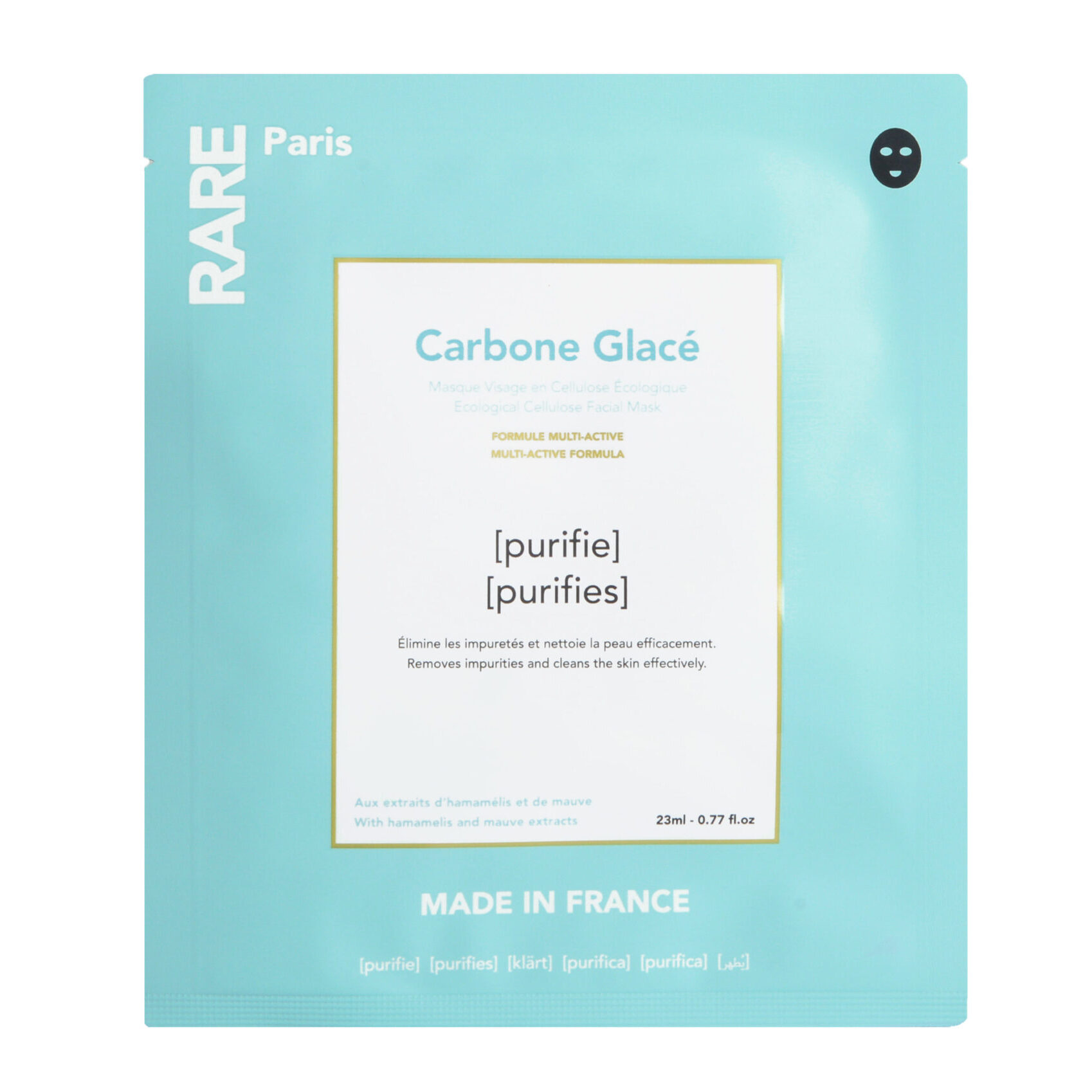 RARE Paris Carbone Glacé box - valomoji veido kaukė, rinkinys 5 vnt 1 RARE Paris Carbone Glacé box - valomoji veido kaukė, rinkinys 5 vnt