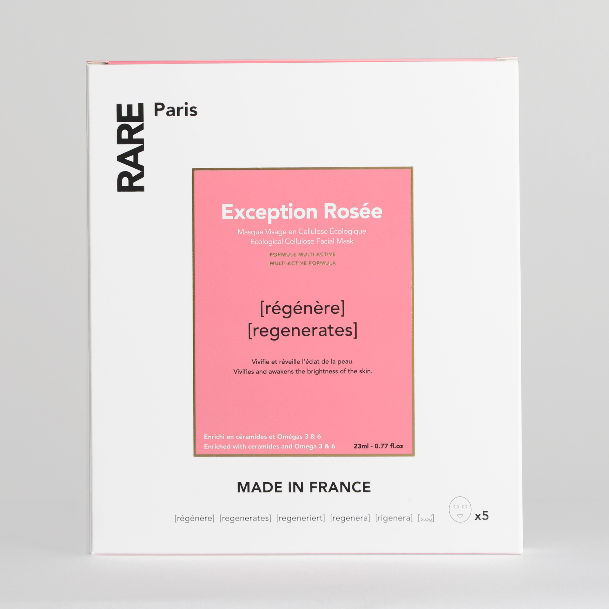 RARE Paris Exception Rosée box - atkuriamoji veido kaukė, rinkinys 5 vnt 5 RARE Paris Exception Rosée box - atkuriamoji veido kaukė, rinkinys 5 vnt - Image 5