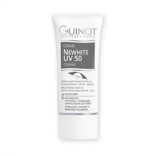 Guinot Newhite Cream šviesinamoji apsauginė priemonė veidui su spalva SPF50, 30 ml