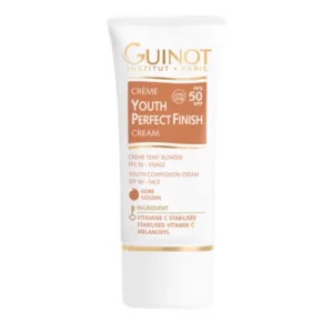Guinot Youth Perfect Finish Golden jauninamasis kremas su spalva SPF50, Auksinio Atspalvio, 30 ml
