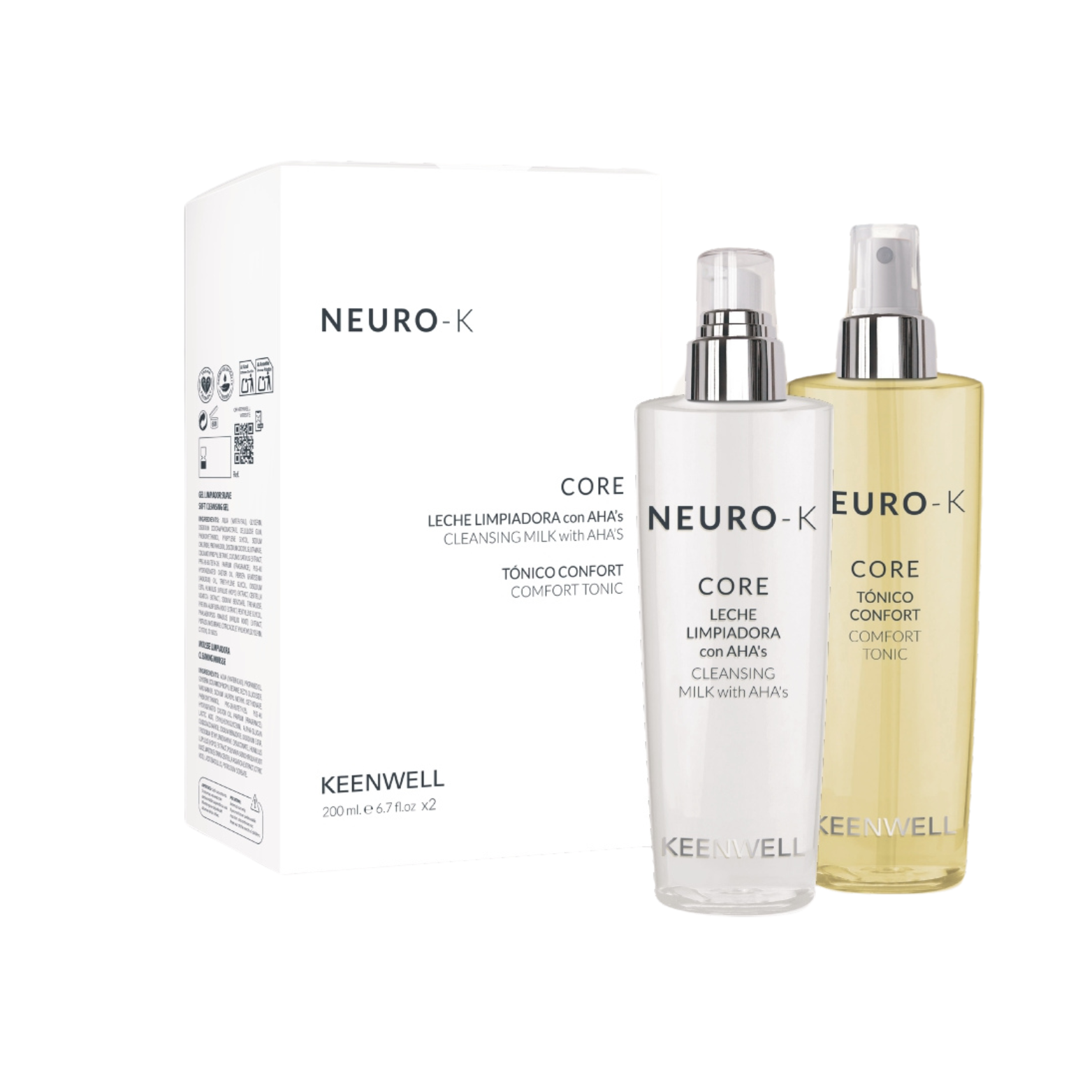 KEENWELL NEURO-K RINKINYS ODOS VALYMUI (VALOMASIS VEIDO PIENELIS 200 ML + TONIKAS 200 ML) 1 KEENWELL NEURO-K RINKINYS ODOS VALYMUI (VALOMASIS VEIDO PIENELIS 200 ML + TONIKAS 200 ML)