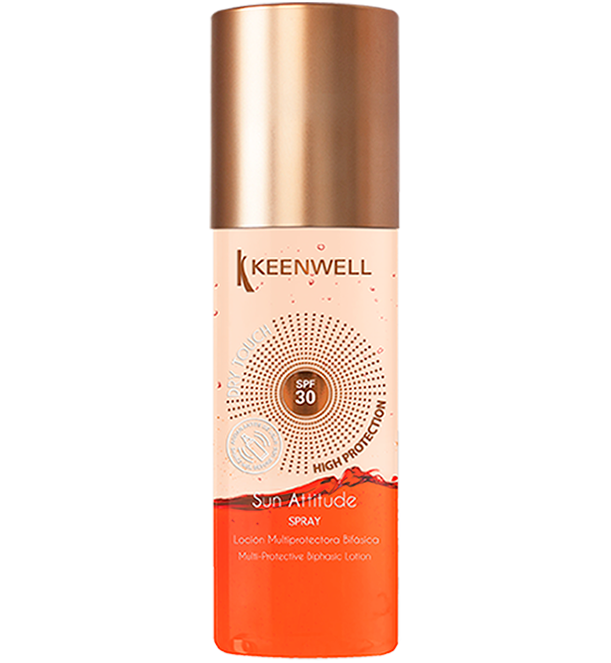 KEENWELL SUN ATTITUDE APSAUGINIS PURŠKIAMAS DVIFAZIS KŪNO LOSJONAS, 150 ml 1 KEENWELL SUN ATTITUDE APSAUGINIS PURŠKIAMAS DVIFAZIS KŪNO LOSJONAS, 150 ml