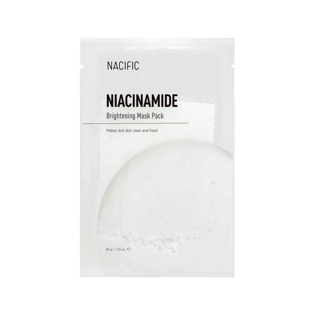 Nacific Šviesinanti LakštinėVeido Kaukė Su Niacinamidu - Niacinamide Brightening Mask, 1 vnt