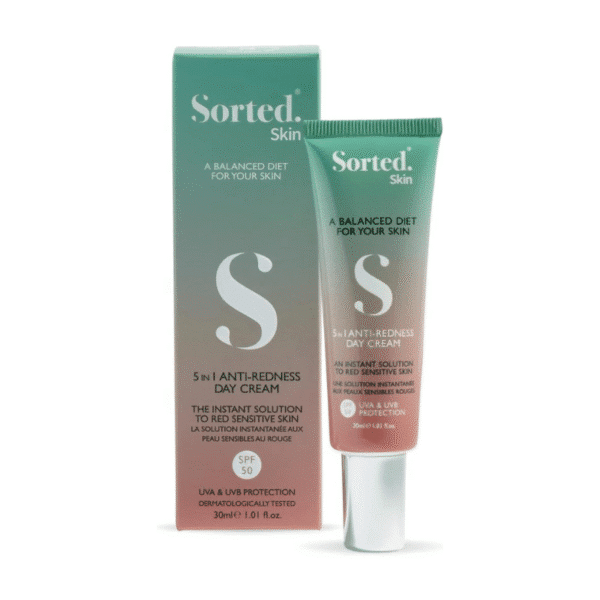 Sorted Skin "5 In 1" dieninis kremas raustančiai odai SPF50