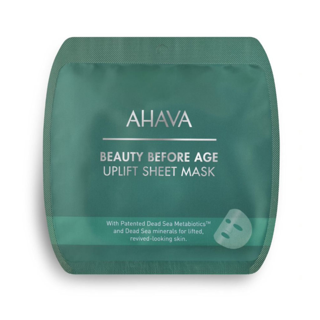 Ahava Beauty Before Age Uplift stangrinamoji lakštinė kaukė, 1vnt