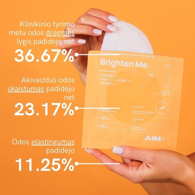AIMX Greito poveikio skaistinanti veido kaukė su vitaminu C AIMX Brighten Me