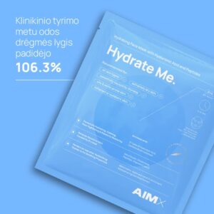 AIMX Greito poveikio giliai drėkinanti veido kaukė su peptidais AIMX Hydrate Me, 5 vnt.