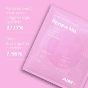 AIMX Greito poveikio lakštinė veido kaukė su peptidais ir kolagenu AIMX Renew Me, 5 vnt.