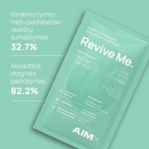 AIMX Drėkinanti ir gaivinanti paakių kaukė su hialuronu AIMX Revive Me, 5 vnt.