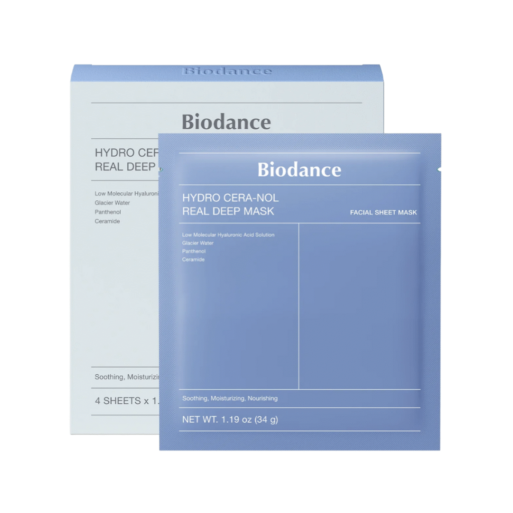 Biodance Intensyviai Drėkinanti Hidrogelio Veido Kaukė - Hydro Cera Nol Real Deep Mask, 1 vnt