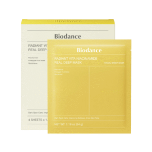 Biodance Šviesinanti veido kaukė su niacinamidu - Radiant Vita Niacinamide Real Deep Mask, 1 vnt