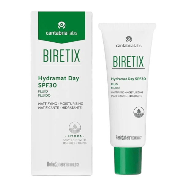 Biretix Hydramat day SPF30 fluidas, 50 ml
