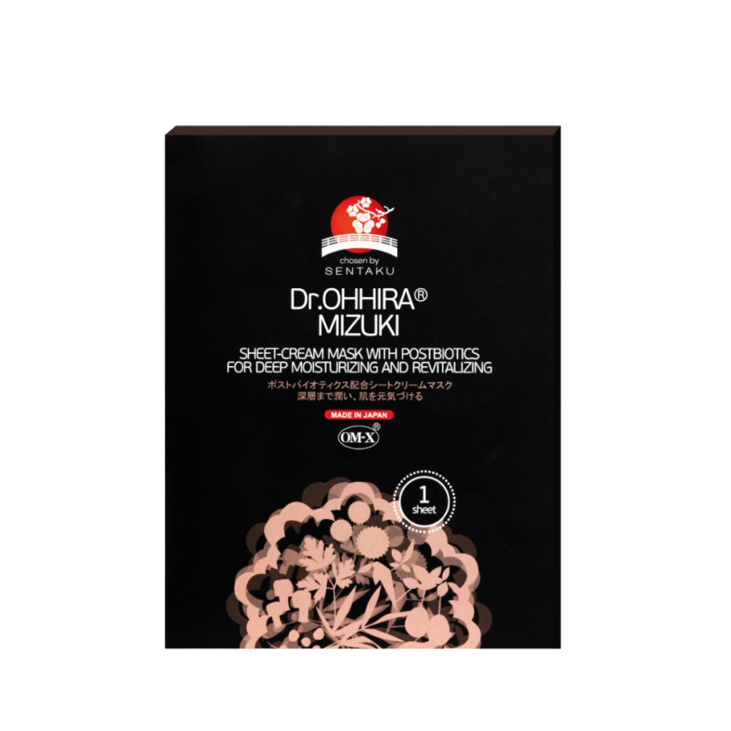 MIZUKI Lakštinė-Kreminė Veido Kaukė Su Postbiotikais, 1 vnt.