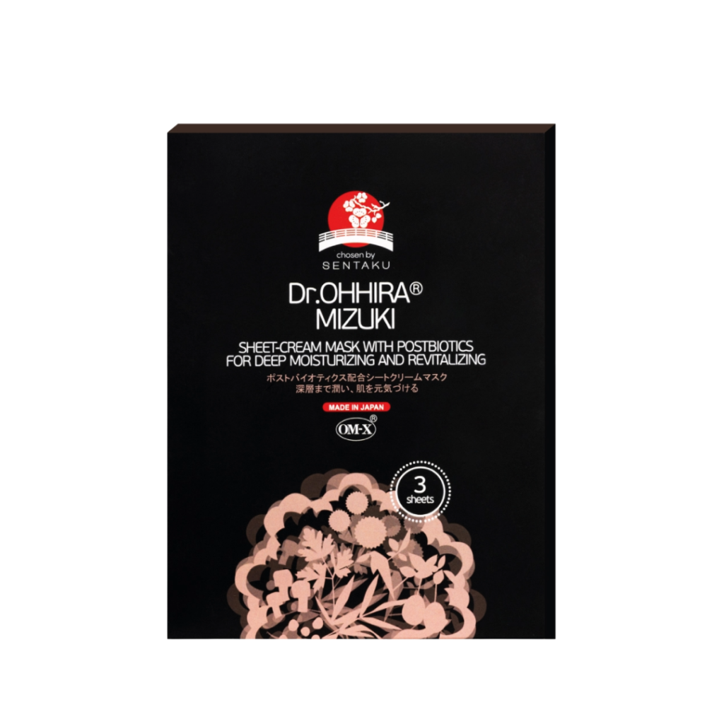 MIZUKI Lakštinė-Kreminė Veido Kaukės Su Postbiotikais, 3 vnt.