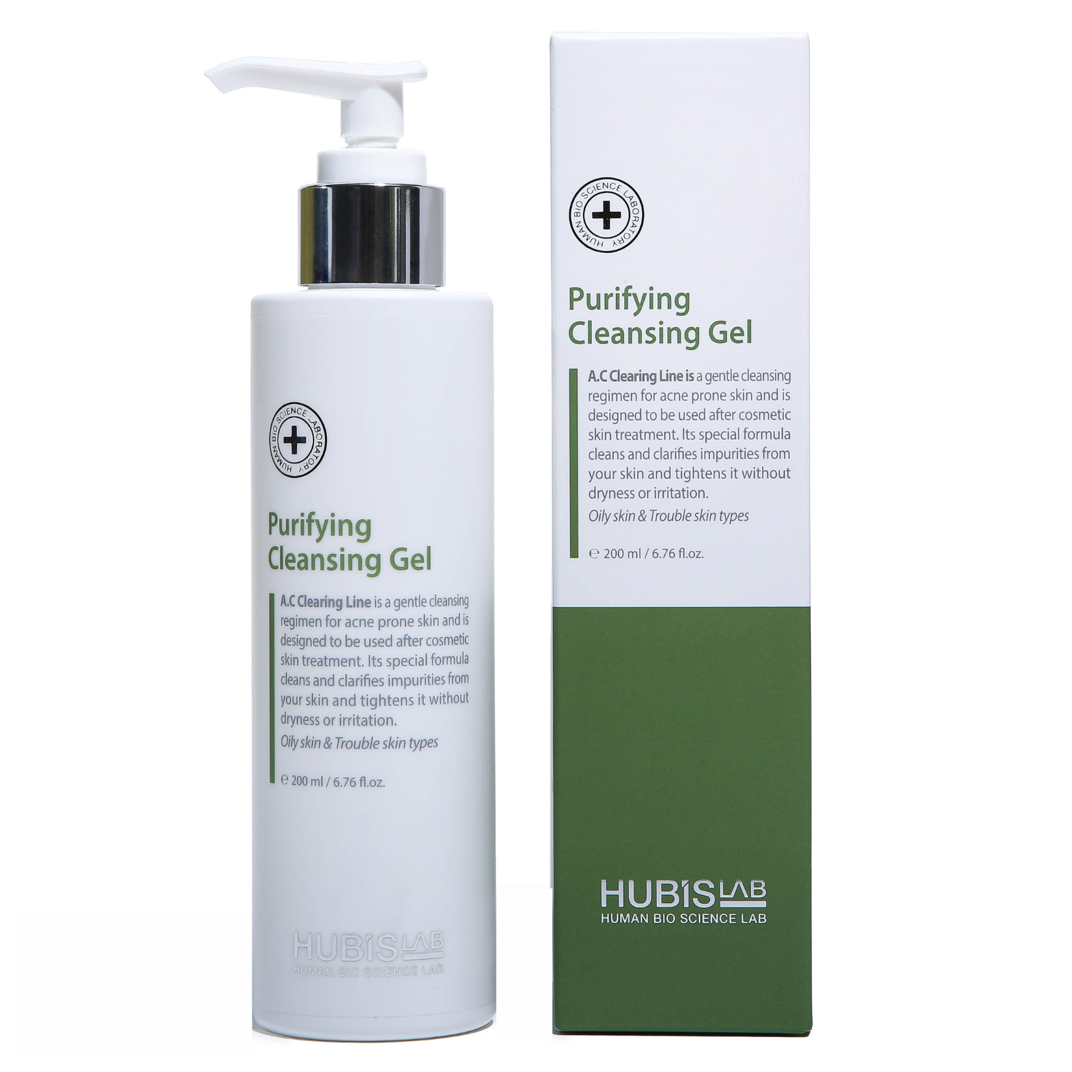 HUBISLAB ACTIVE CONTROL GELINIS VEIDO PRAUSIKLIS, 200 ML 1 HUBISLAB ACTIVE CONTROL GELINIS VEIDO PRAUSIKLIS, 200 ML