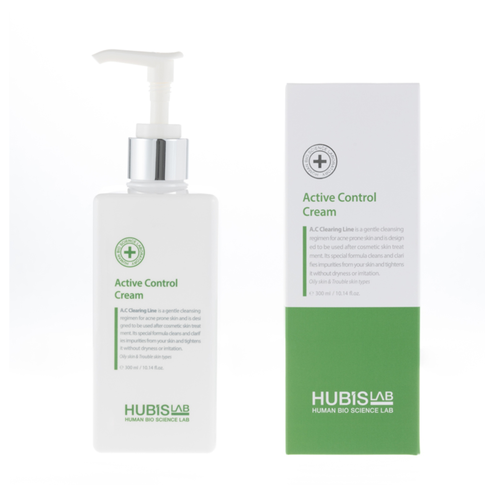 HUBISLAB ACTIVE CONTROL VEIDO KREMAS, 300 ML 1 HUBISLAB ACTIVE CONTROL VEIDO KREMAS, 300 ML