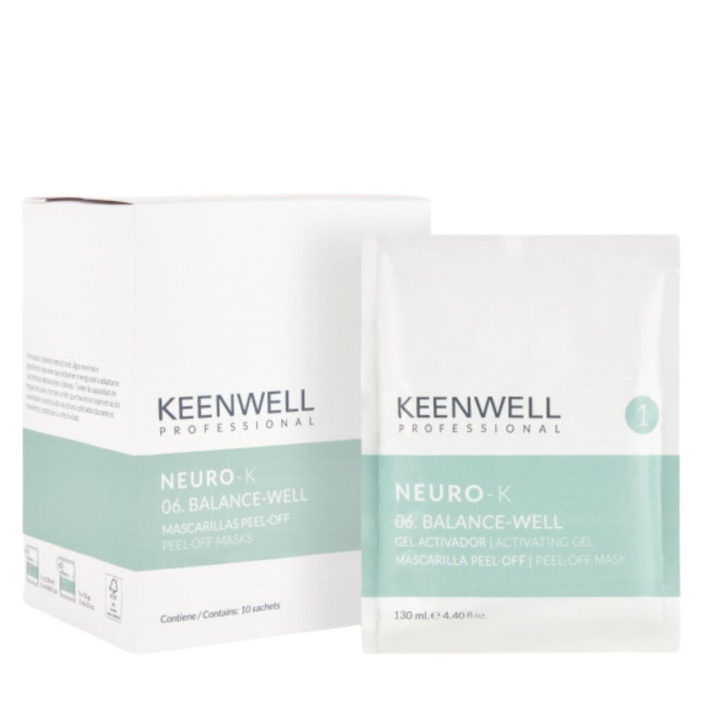 KEENWELL NEURO-K BALANCE-WELL VEIDO KAUKĖS PEEL-OFF SISTEMA (5 x 130ml/15gr)