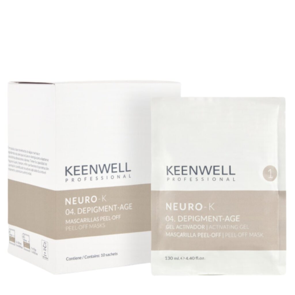 KEENWELL NEURO-K DEPIGMENT-AGE VEIDO KAUKĖS PEEL-OFF SISTEMA (5 x 130ml/15gr)