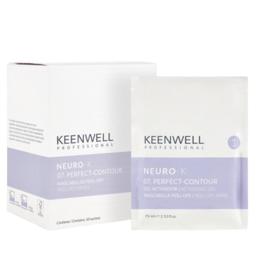 KEENWELL NEURO-K PERFECT CONTOUR VEIDO KAUKĖS PEEL-OFF SISTEMA (5 x 130ml/15gr)