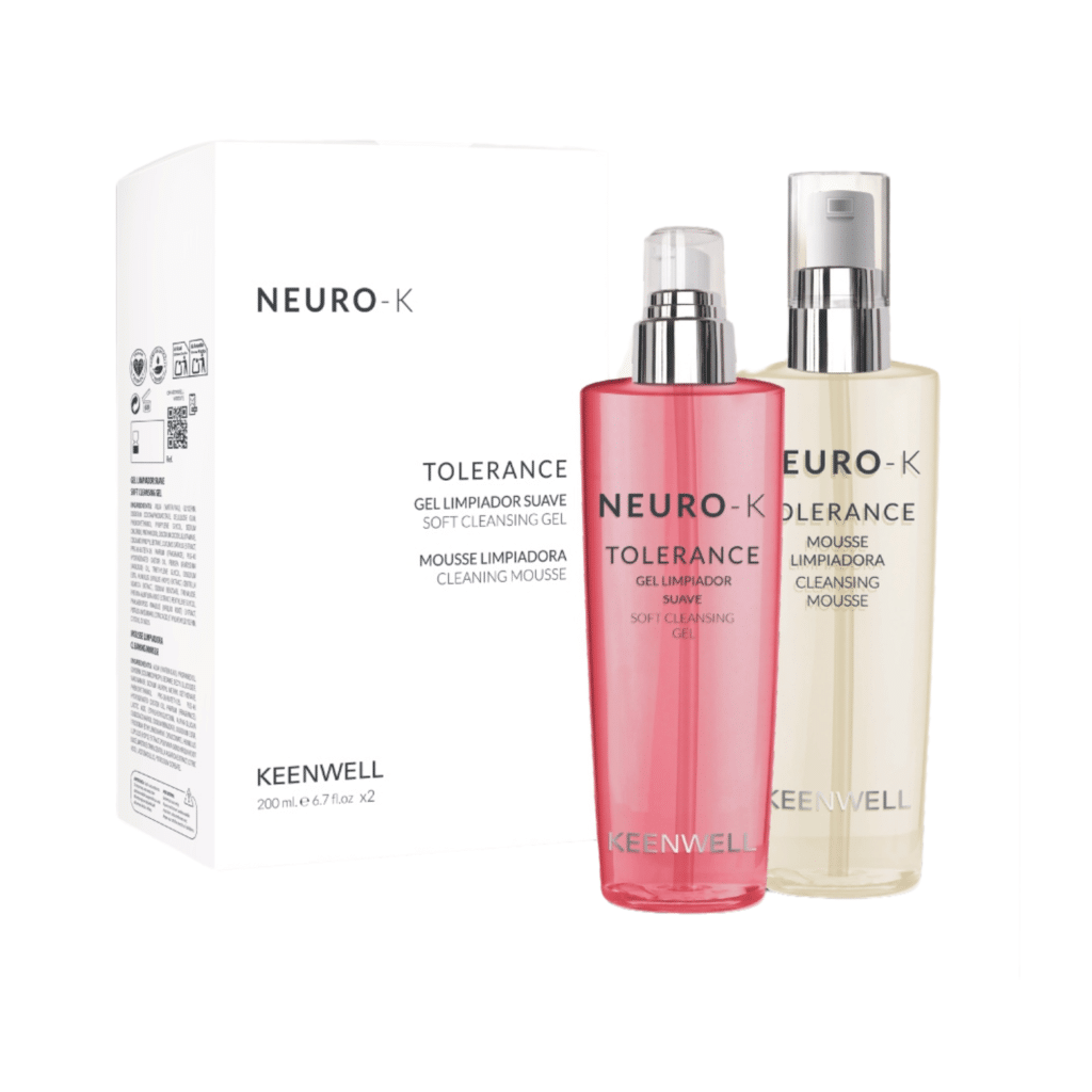 Keenwell Neuro-k rinkinys jautrios odos priežiūrai (švelnus valomasis gelis 200 ml + valomosios putos 200 ml)