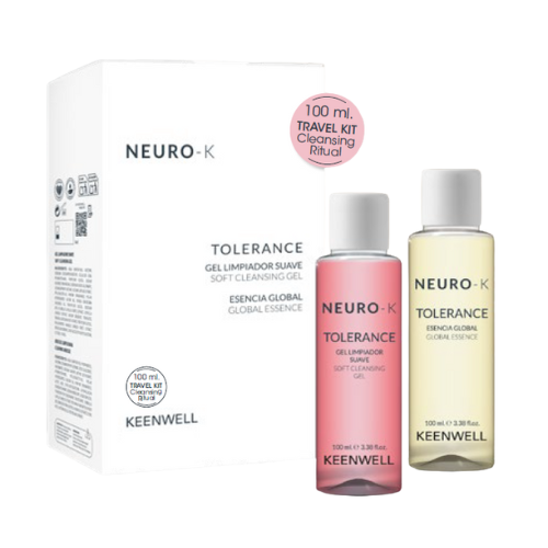 Keenwell Neuro-k tolerance (švelnus valomasis gelis 100ml + esencija 100ml) kelioninis rinkinys