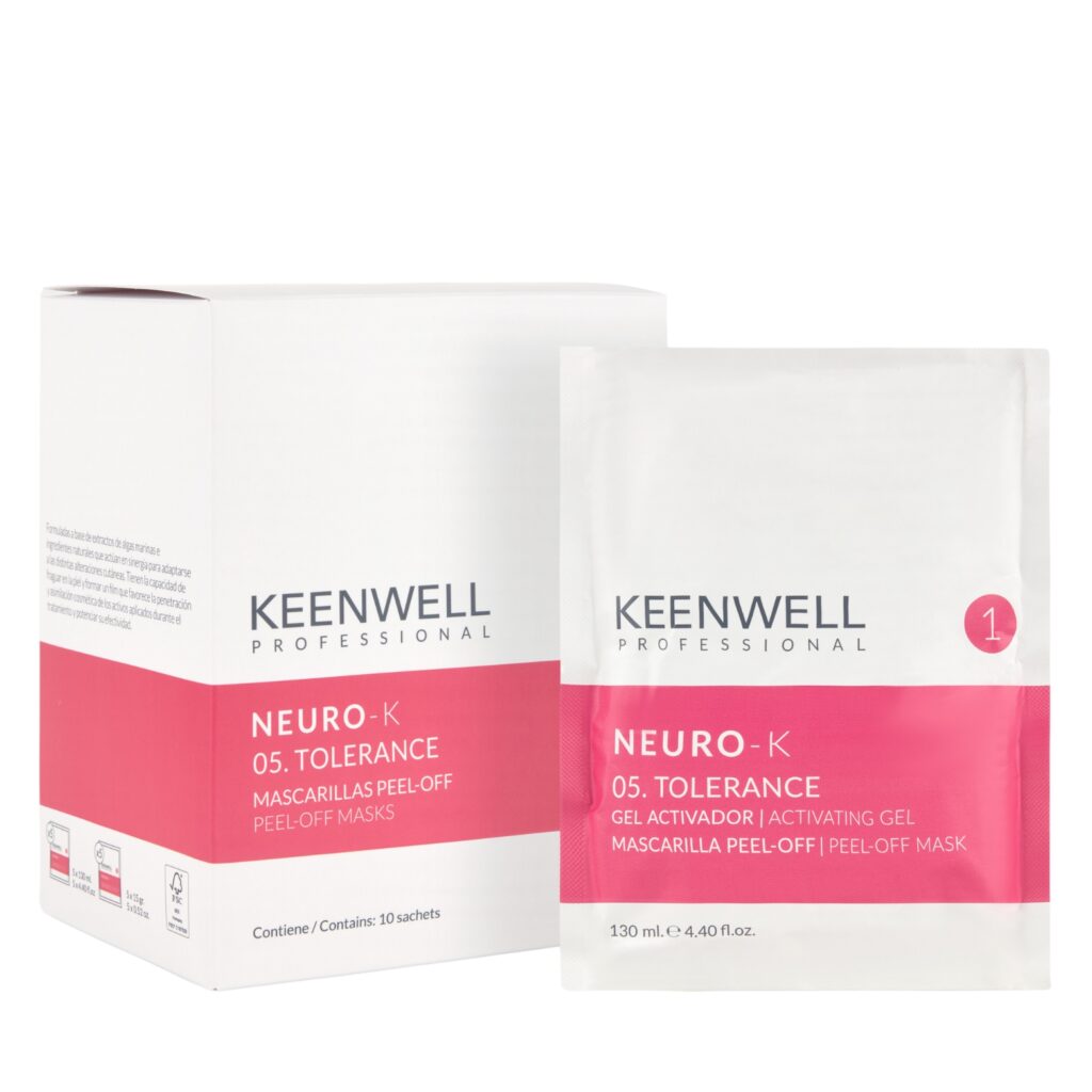 KEENWELL NEURO-K TOLERANCE VEIDO KAUKĖS PEEL-OFF SISTEMA (5 x 130ml/15gr)