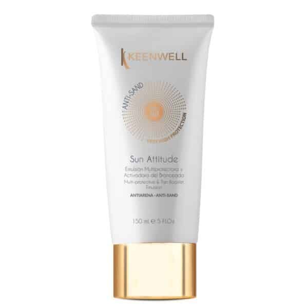 Keenwell Sun attitude anti-sand apsauginė įdegi skatinanti emulsija kūnui SPF50, 150 ml