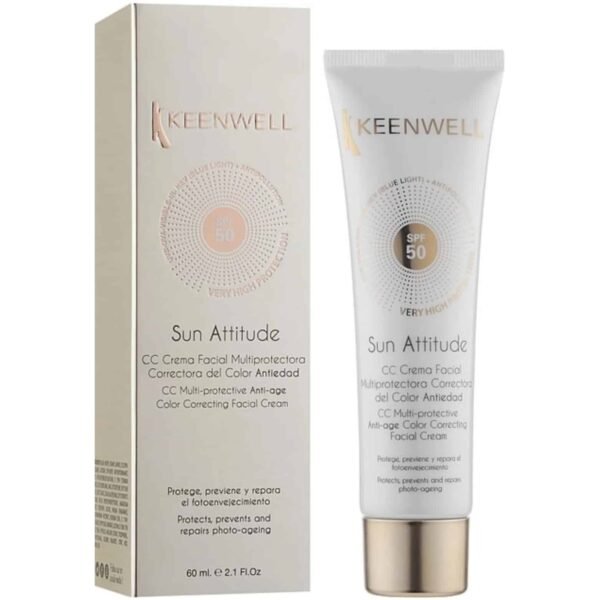 Keenwell Sun Attitude apsauginis CC kremas su spalva SPF50, 60 ml