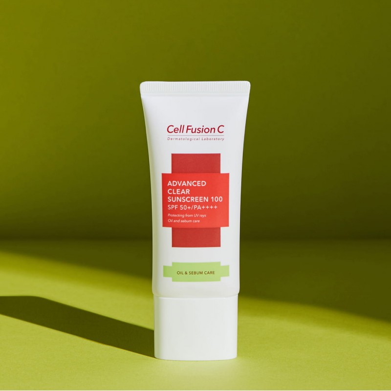 CELL FUSION C Kremas nuo saulės riebiai odai Advanced Clear Sunscreen 100 SPF50+/PA++++