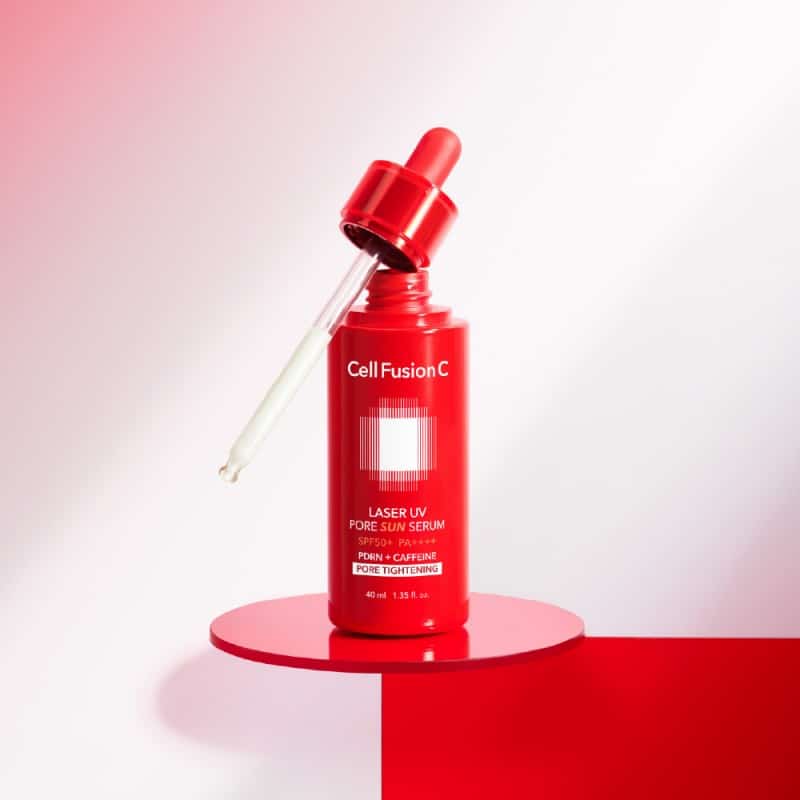 CELL FUSION C Poras mažinantis serumas Laser UV Pore Sun Serum SPF50+ PA++++