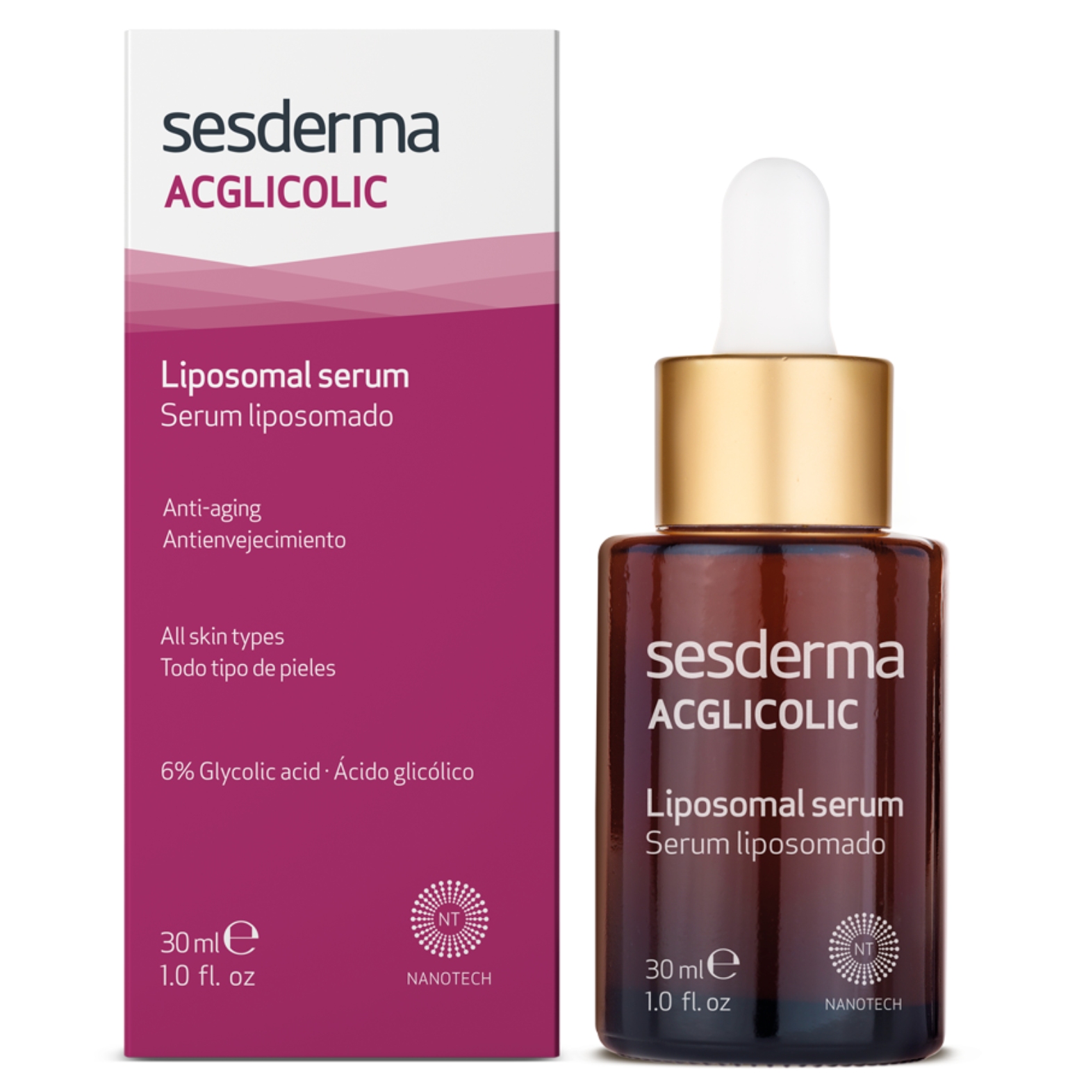SESDERMA ACGLICOLIC LIPOSOMINIS SERUMAS, 30 ML 1 SESDERMA ACGLICOLIC LIPOSOMINIS SERUMAS, 30 ML