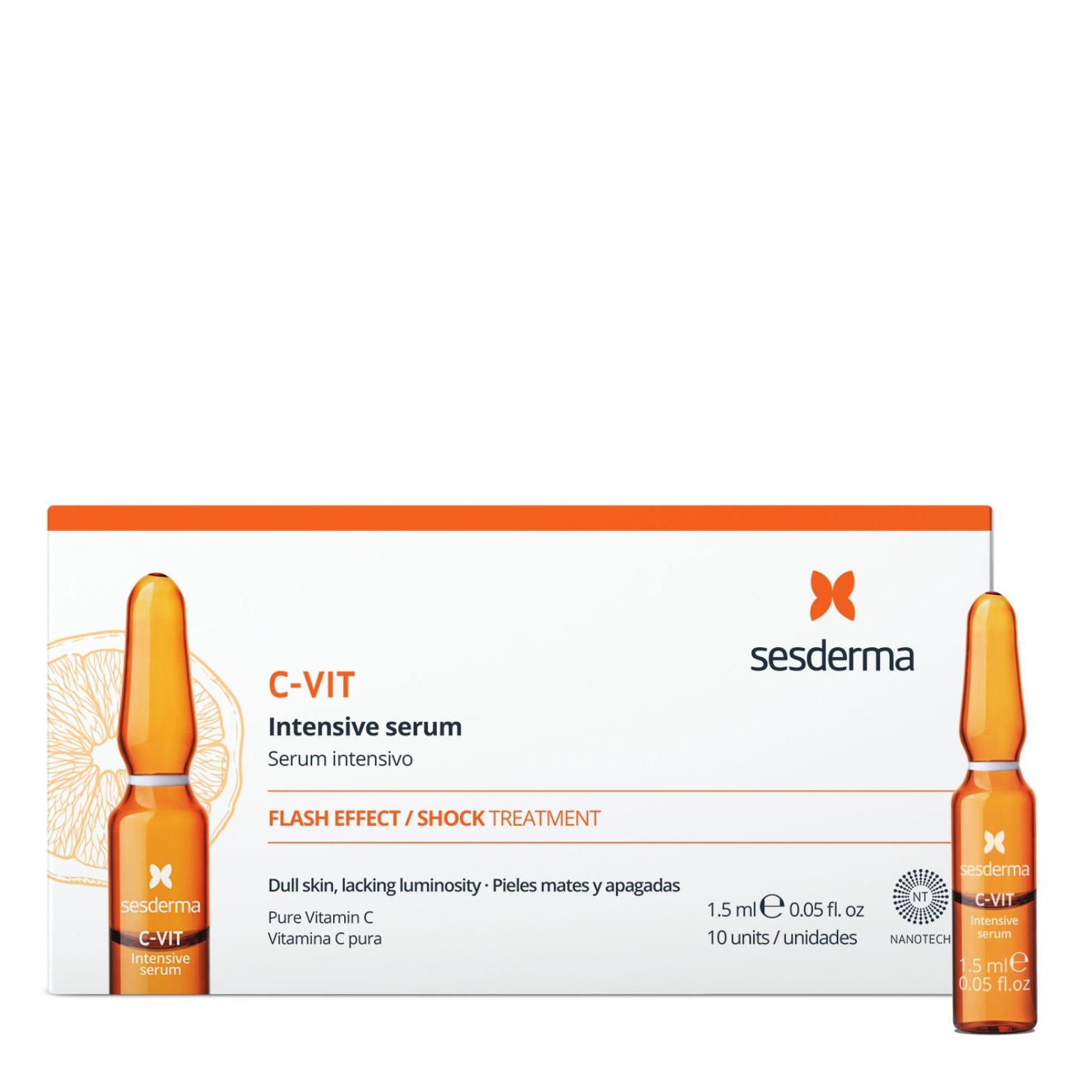 SESDERMA C-VIT INTENSYVAUS SERUMO AMPULĖS, 10x1,5 ML 1 SESDERMA C-VIT INTENSYVAUS SERUMO AMPULĖS, 10x1,5 ML