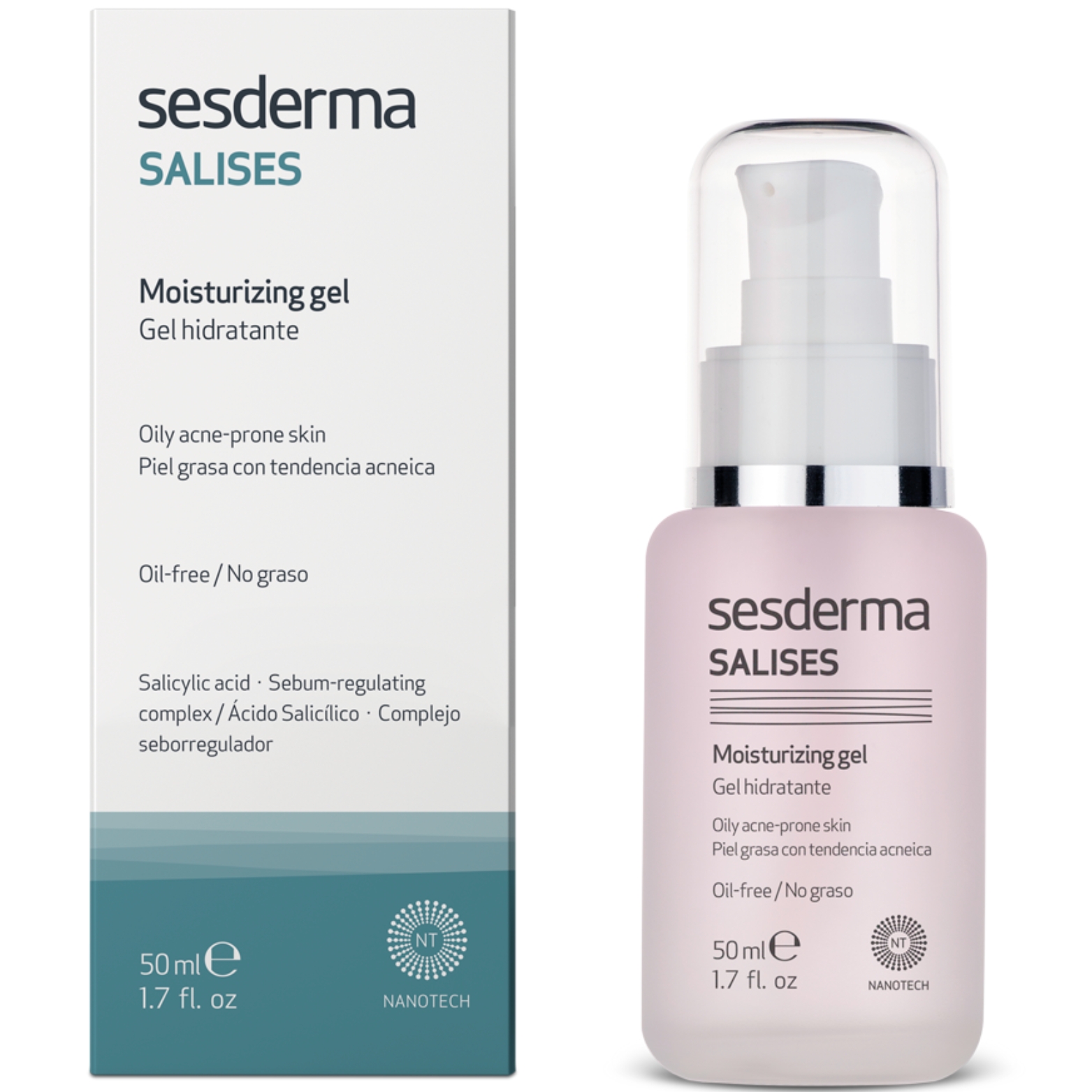 SESDERMA SALISES DRĖKINAMASIS GELIS Į AKNĘ LINKUSIAI ODAI, 50 ML 1 SESDERMA SALISES DRĖKINAMASIS GELIS Į AKNĘ LINKUSIAI ODAI, 50 ML
