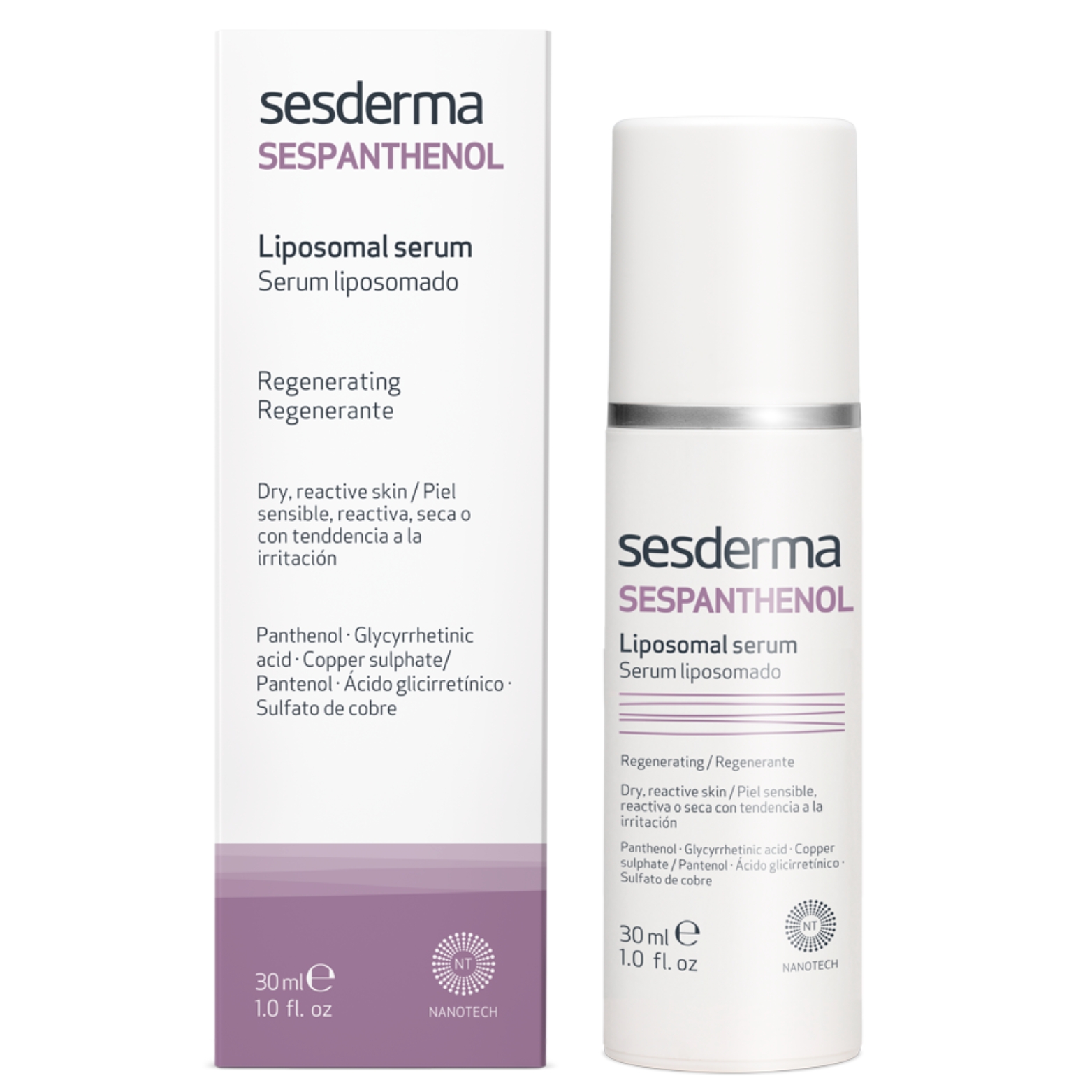 SESDERMA SESPANTHENOL LIPOSOMINIS SERUMAS JAUTRIAI ODAI, 30 ML 1 SESDERMA SESPANTHENOL LIPOSOMINIS SERUMAS JAUTRIAI ODAI, 30 ML
