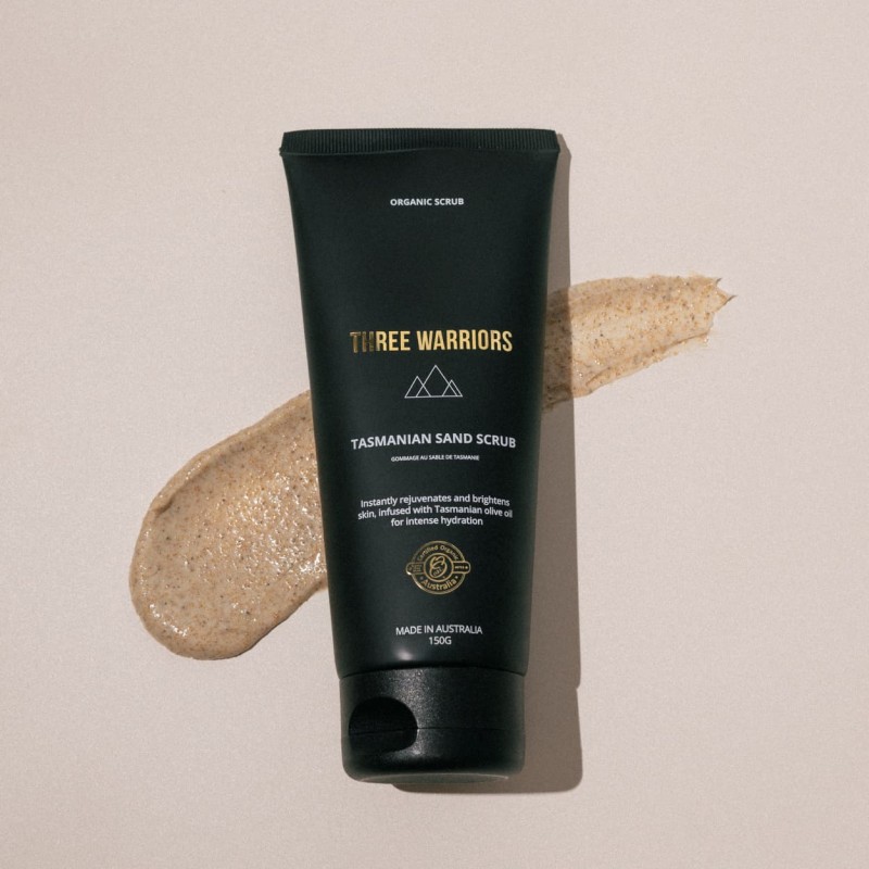 THREE WARRIORS Tasmanijos smėlio kūno šveitiklis Tasmanian Sand Body Scrub