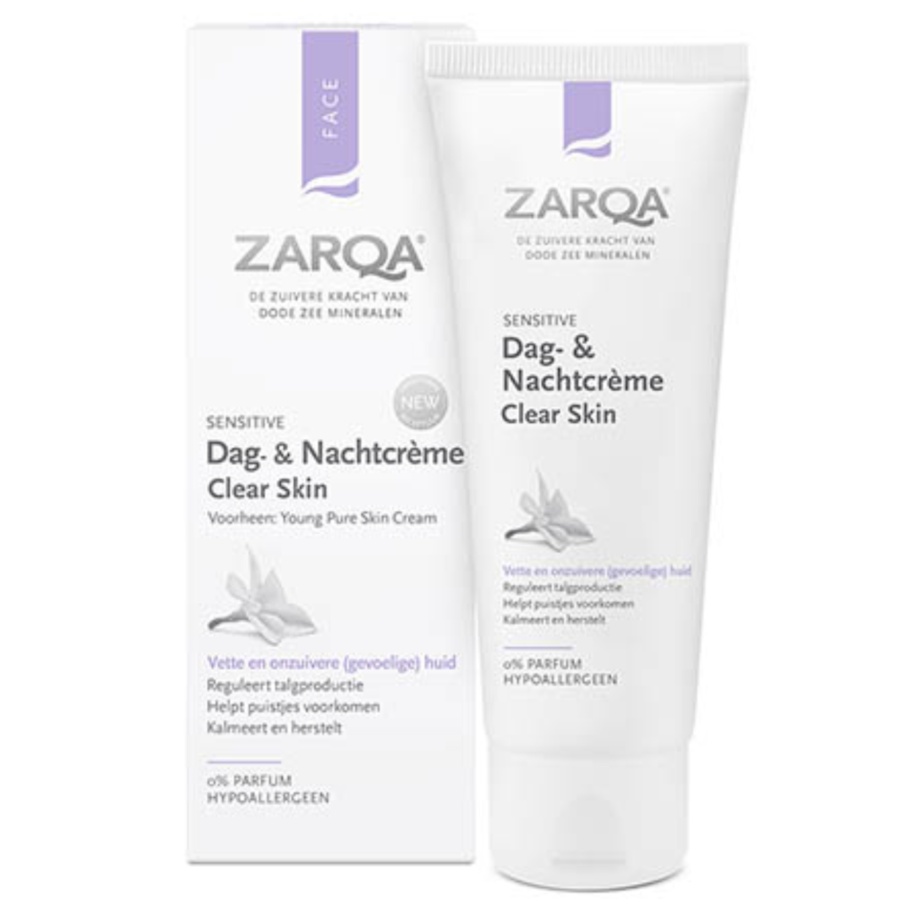 ZARQA CLEAR SKIN VEIDO KREMAS Į AKNĘ LINKUSIAI ODAI, 75 ML
